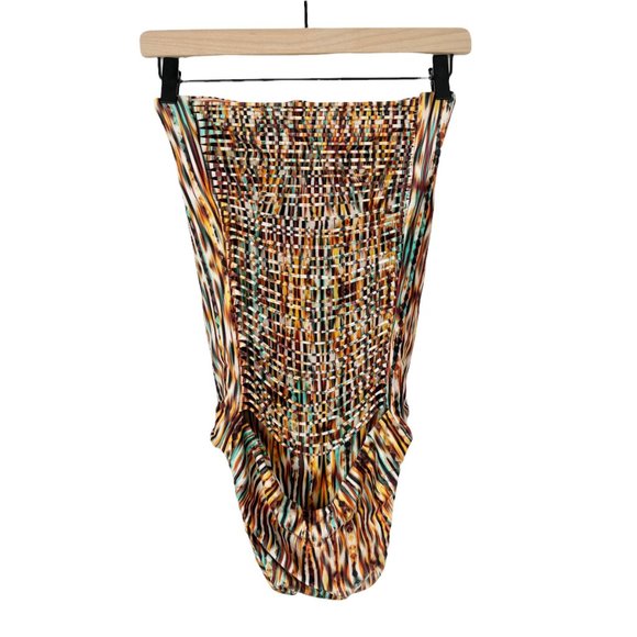 Anthropologie Lenny Niemeyer One Piece Open Strappy Back Strapless Boho Swimsuit - Picture 4 of 7